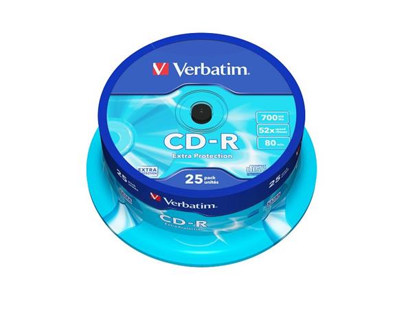 VERBATIM CD-R 700MB, 52x, spindle 25 ks