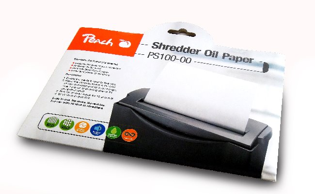 PEACH olejový papír pro údržbu skartovaček Shredder Service Kit PS100-00, 12 lis