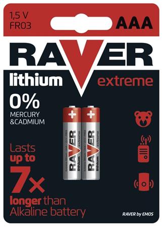 RAVER AAA Extreme lithiová - 2 ks