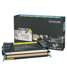 Lexmark C736, X736, X738 Yellow High Yield Return Programme Toner Cartridge (10K