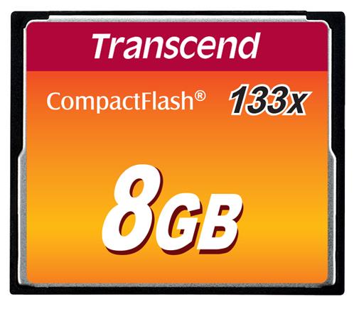 Transcend 8GB CF (133X) paměťová karta (MLC)