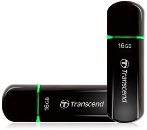 Transcend 16GB JetFlash 600, USB 2.0 flash disk, MLC, černo/zelený, LED indikace