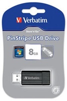 VERBATIM Store `n` Go PinStripe 8GB USB 2.0 černá