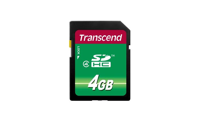 Transcend 4GB SDHC (Class 4)  paměťová karta, modrá/černá