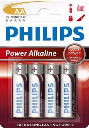 Philips baterie AA PowerLife, alkalická - 4ks