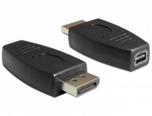 Delock adaptér Displayport samec > Displayport mini samice, černá