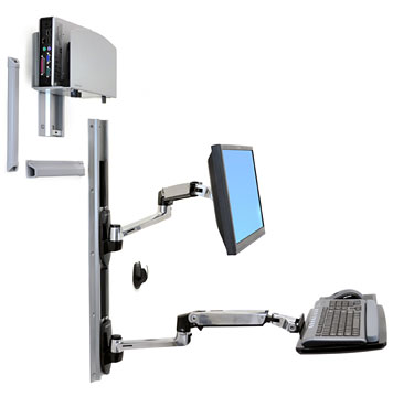 ERGOTRON LX Wall Mount System, systém držáků na zeď, monitor (all in one), kláve