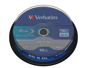 VERBATIM BD-R DL 50GB, 6x, spindle 10 ks