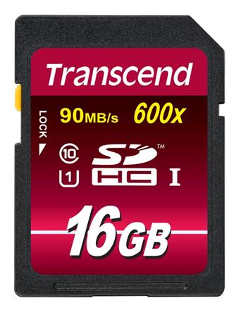 Transcend 16GB SDHC (Class 10) UHS-I 600x (Ultimate) MLC paměťová karta