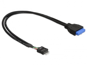 DeLock adaptér USB 3.0 19-pin samice na USB 2.0 8-pin samec