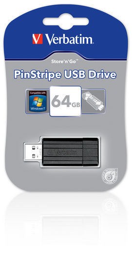 VERBATIM Store `n` Go PinStripe 64GB USB 2.0 černá