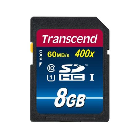 Transcend 8GB SDHC (Class10) UHS-I 400X (Premium) paměťová karta