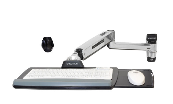 ERGOTRON LX Sit-Stand Keyboard Arm, POLISHED, flexibilní držák na zeď pro kláves