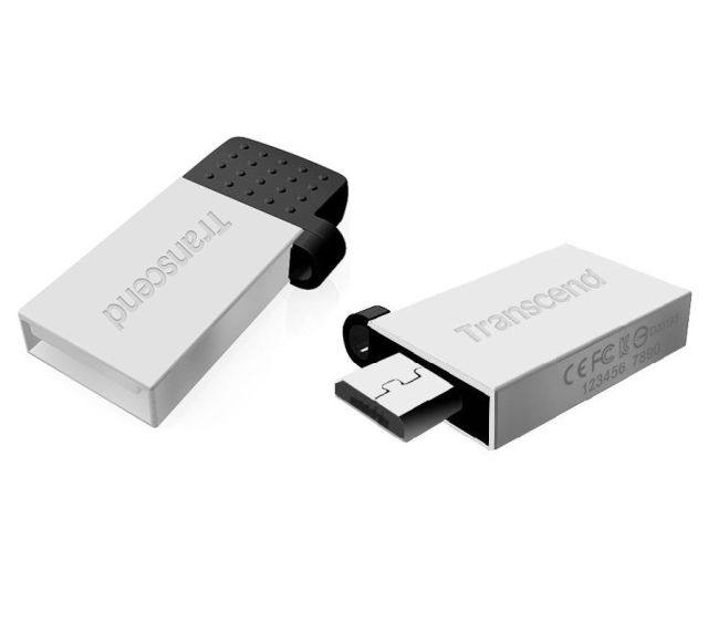 Transcend 16GB JetFlash 380S, USB 2.0/micro USB flash disk, OTG, malé rozměry, s