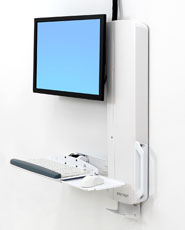 ERGOTRON StyleView Sit-Stand VL High Traffic Areas, white,systém držáků na zeď,