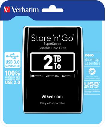 VERBATIM Store´n´ Go 2,5" 2TB USB 3.0 černý