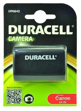 DURACELL Baterie - DR9943 pro Canon LP-E6, černá, 1400 mAh, 7.4V