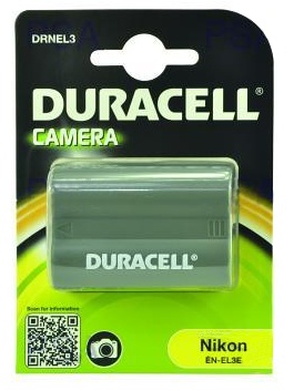 DURACELL Baterie - DRNEL3 pro Nikon EN-EL3, černá, 1400 mAh, 7.4 V