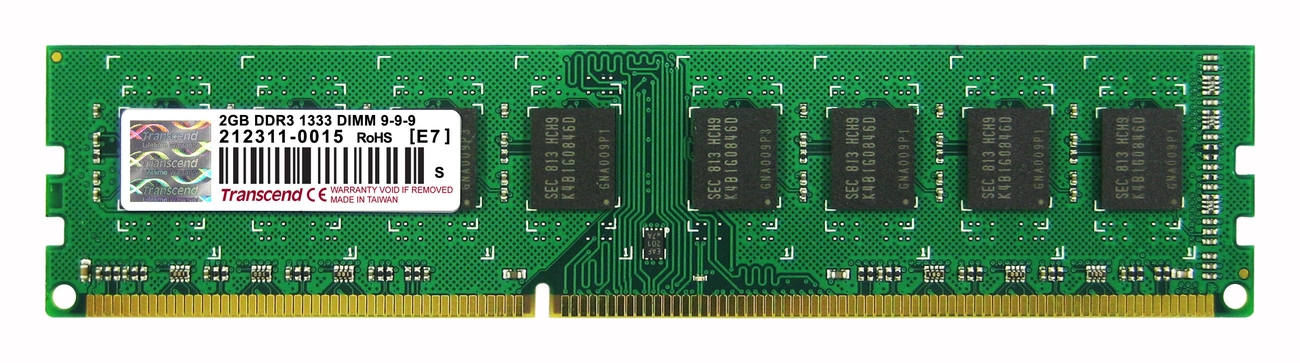 Transcend paměť 2GB DDR3 1333 U-DIMM 2Rx8