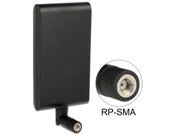 Delock WLAN anténa RP-SMA 802.11 ac/a/h/b/g/n 7,5 - 10 dBi směrová s flexibilním