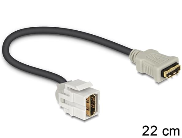 Delock Keystone modul HDMI samice > HDMI samice 250° s kabelem
