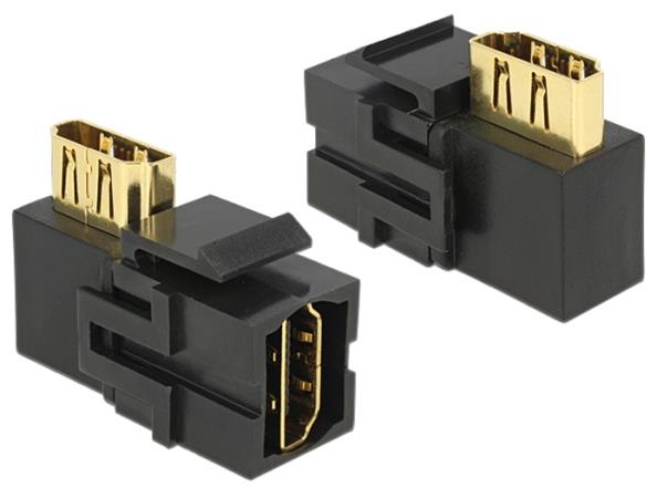 Delock Keystone Modul HDMI samice > HDMI samice 90° pravoúhlý černý