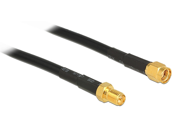 Delock Antenna Cable RP-SMA plug > RP-SMA jack CFD200 3 m low loss