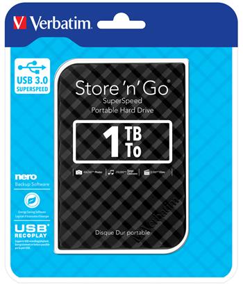 VERBATIM Store´n´ Go 2,5" GEN2 1TB USB 3.0 černý