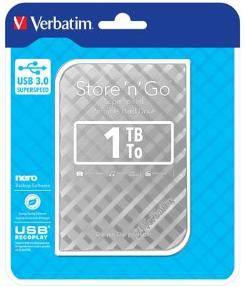 VERBATIM Store´n´ Go 2,5" GEN2 1TB USB 3.0 stříbrný