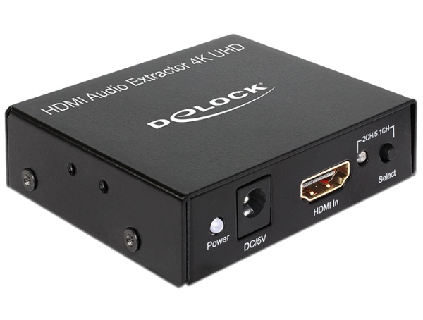 Delock HDMI Stereo / 5.1 Channel Audio Extractor 4K