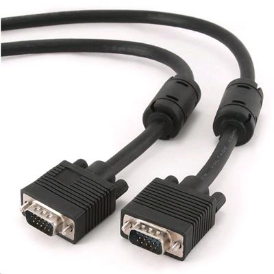 GEMBIRD Kabel prodlouž mon 15M/15F VGA  3m stíněný extra, ferrity, BLACK