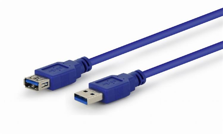 GEMBIRD Kabel USB A-A 3m 3.0 prodlužovací, modrý