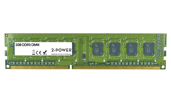 2-Power 2GB PC3-10600U 1333MHz DDR3 CL9 Non-ECC DIMM 2Rx8 ( DOŽIVOTNÍ ZÁRUKA )