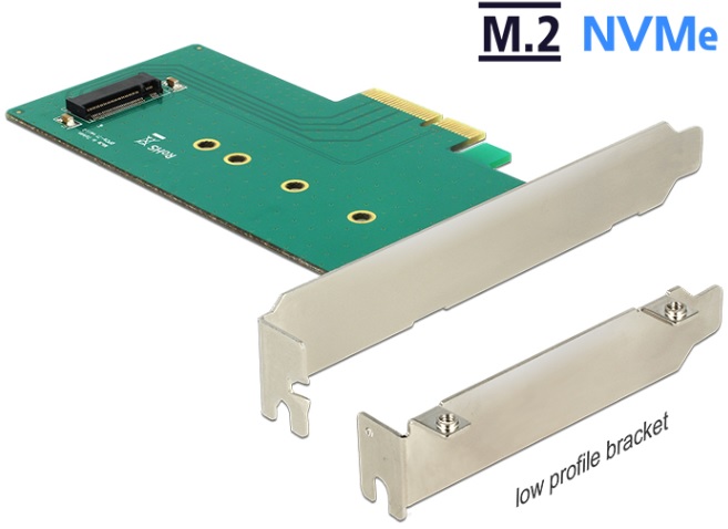 Delock PCI Express x4 Card > 1 x internal NVMe M.2 Key M 110 mm - Low Profile Fo