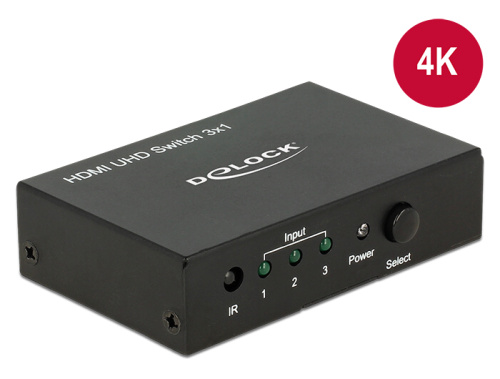 Delock HDMI UHD Switch 3 x HDMI in >1 x HDMI out 4K 18683 Delock HDMI UHD Switch