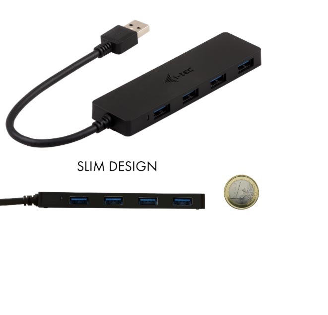 i-Tec USB3.0 HUB 4port, pasivní, SLIM