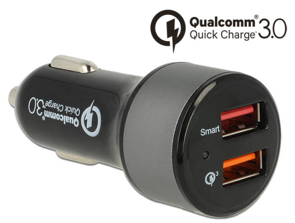 Navilock Autonabíječka 2 x USB Type-A s Qualcomm® Quick Charge™ 3.0