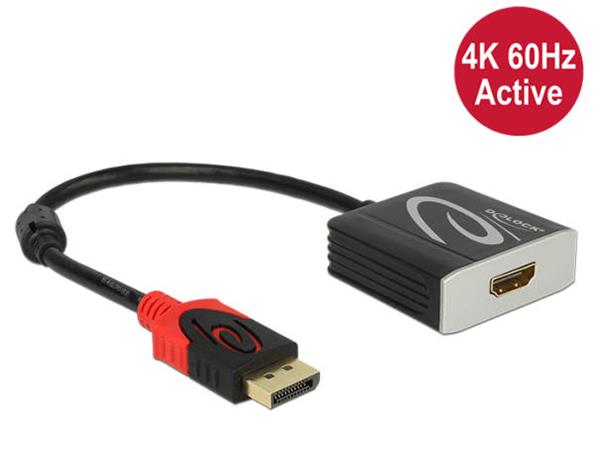 Delock Adaptér Displayport 1.2 samec > HDMI samice 4K 60 Hz aktivní