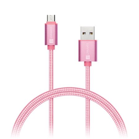 CONNECT IT Wirez Premium Metallic micro USB - USB, rose gold, 1m