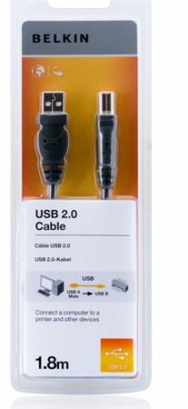 Belkin kabel USB 2.0. A/B řada standard, 1,8m