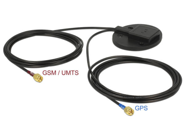 Navilock Multiband GPS UMTS GSM LTE SMA 2 - 3 dBi 2 x 2 m RG-174 Antenna omnidir