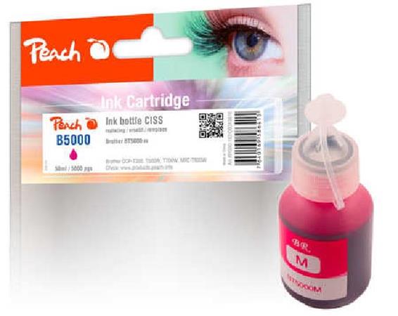 PEACH kompatibilní cartridge  Brother CISS BT5000, purpurová PI500-182,  50ml