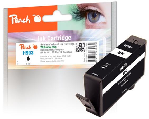 Akce!!! PEACH kompatibilní cartridge HP No. 903, černá, T6L99AE, 11ml