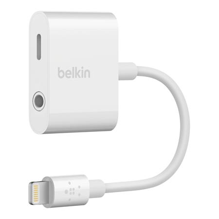 Belkin Lightning adaptér/rozdvojka 1x Lightning M/ 1x Lightning F + 1x 3,5mm jac