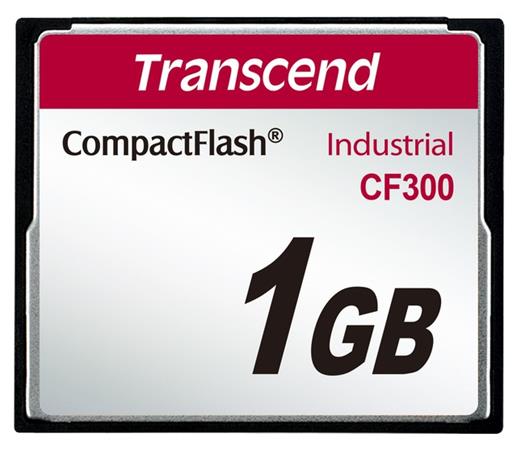 Transcend 1GB INDUSTRIAL CF300 CF CARD, high speed 300X paměťová karta (SLC)