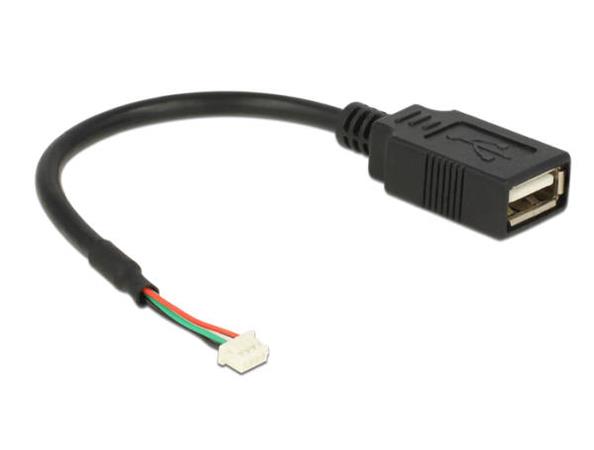 Delock Kabel USB 2.0 pin konektor samice 1,25 mm 4 pin > USB 2.0 Typ-A samice 15