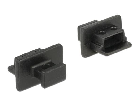 Delock Prachová záslepka pro USB 2.0 Type Mini-B samice s uchopením 10 kusů čern