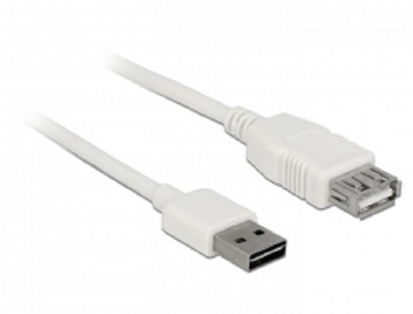 Delock Prodlužovací kabel EASY-USB 2.0 Typ-A samec > USB 2.0 Typ-A samice bílá 1