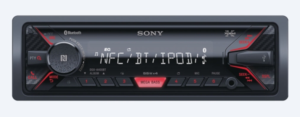 SONY DSX-A410BT Autorádio (1 DIN) bez optické mechaniky s širokými možnostmi pro