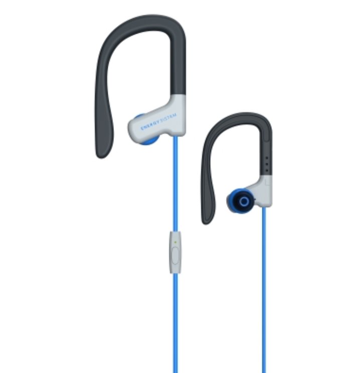 Energy Sistem Earphones Sport 1 Blue, sportovní sluchátka s mikrofonem, 3,5mm ja